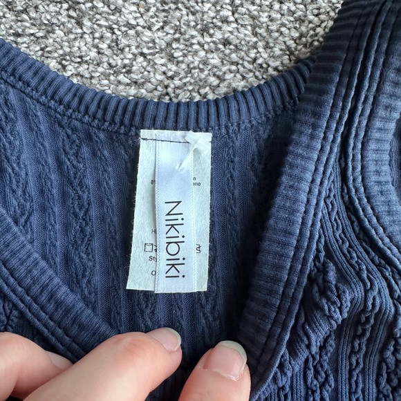 Nikibiki Navy Ribbed Knit Top - Picture 5 of 11